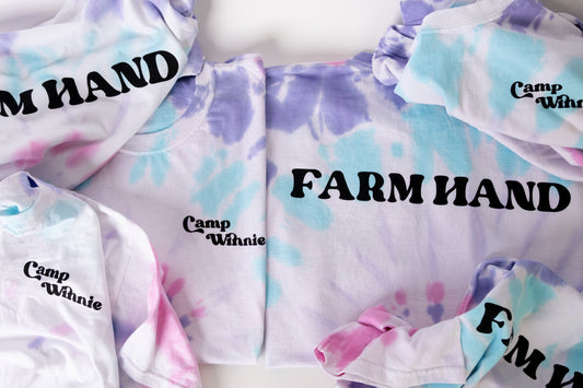 Camp Winnie Unisex "Farm Hand" Tie Dye Shirt